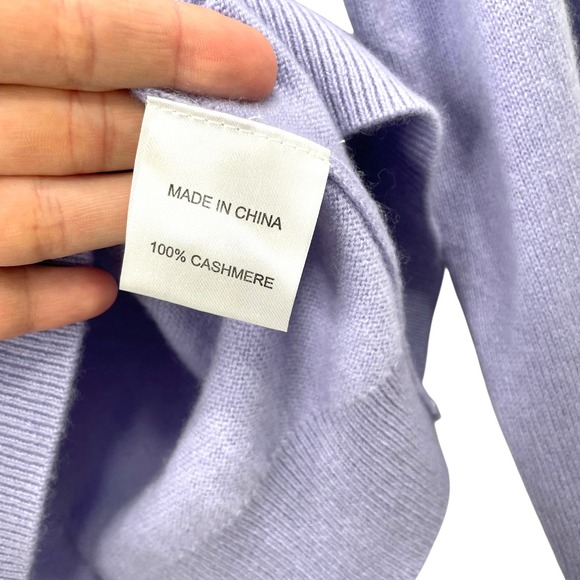 Quince 100% super soft cashmere crew neck sweater Size M lavender purple - Picture 7 of 7